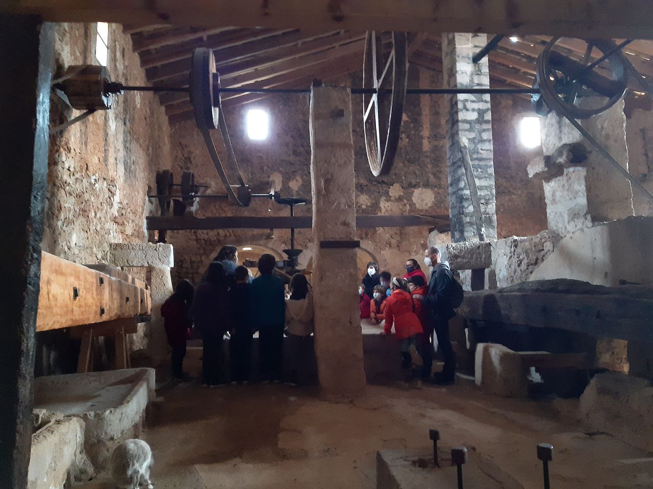 Visita escolar a la almazara de Son Torrella