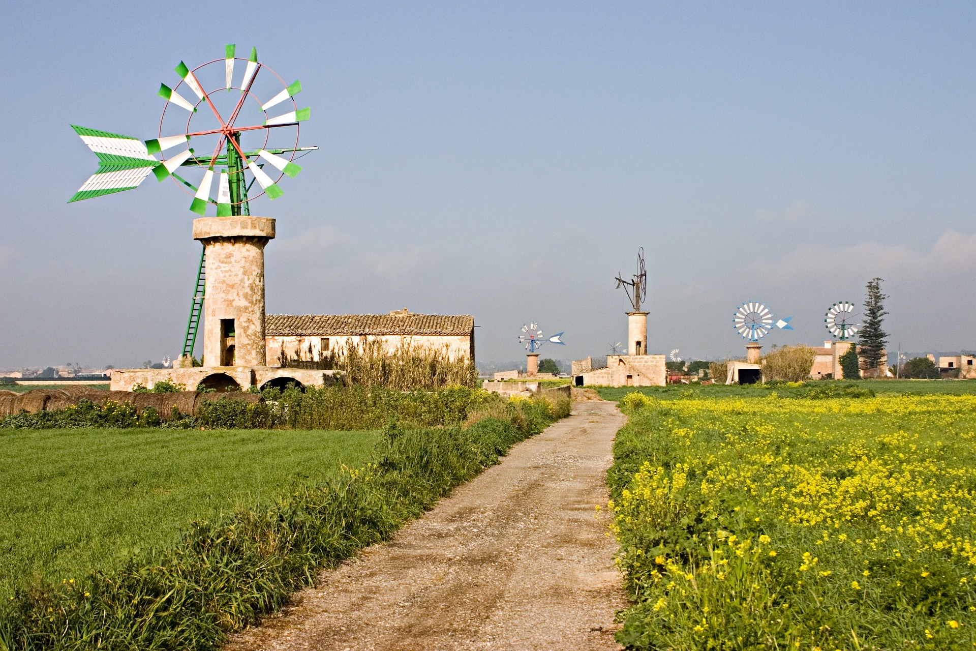 Paisaje con molinos